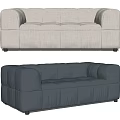 Modern Sectional Sofa With Light And Dark Upholstered Fabric For Comfortable Seating 3d model