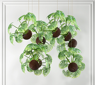 modern hanging basket 3d model