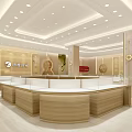 Modern Jewelry Store Interior Design With Wooden Display Cases Bright Counters And Lighting