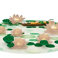 Tobacco and Alcohol Store Decorated with Lotus Lanterns Leaves and Circular Platform CHINA