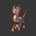 Colorful Cartoon Dragon 3D Model With Vibrant Horns And Tail Design