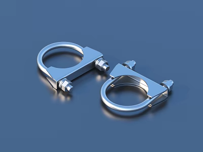 Stainless Steel Metal Clamps Heavy Duty Durable Hardware Tools for Pipe Fixing 3d model