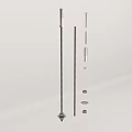 Stainless Steel Hardware Tools Set Including Metal Rods Bolts Washers And Parts Components