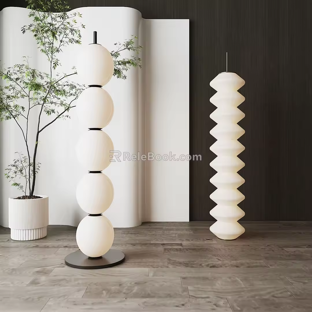 Quiet floor lamp decorative lamp 3d model