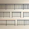 Various Railing Designs With Metal Frames And Wooden Top Options For Home