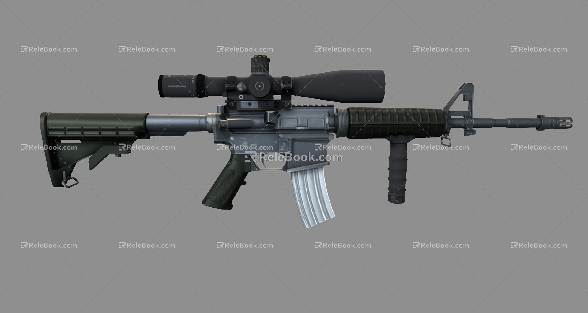 AR4 Rifle, Rifle, Submachine Gun, Machine Gun, Machine Gun, Carbine, Gun, Low Face, Low Model, Simple Model, Film and Television Realism 3d model