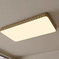 Modern Rectangular Ceiling Light With Decorative Edge And Bright White Lampshade 3d model