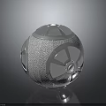 Detailed Spherical Satellite 3D Model With Textured Panels And Mechanical Structure