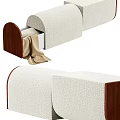 Modern Shoe Bench With Wooden Frame Upholstered Seat And Storage Compartment
