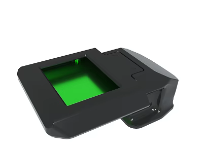 Black Electronic Device With Green Screen And Modern Compact Design 3d model