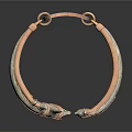 Ornate Rose Gold Metallic Bracelet With Spiked Details And Circular Ornaments
