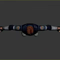 Game Movie Character In Blue Uniform With RPD Logo Arms Outstretched 3D Model Design