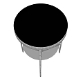 Modern Round Side Table With Sleek Metal Frame And Circular Smooth Surface 3d model