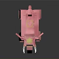 Adorable Pink Elephant Shaped Home Decor Accessory With Yellow Trims