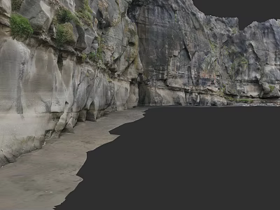 Detailed Natural Microtopography With Layered Rock Textures And Scenic Cliff Formations 3d model
