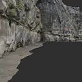 Detailed Natural Microtopography With Layered Rock Textures And Scenic Cliff Formations