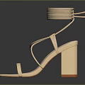 Stylish Gold Tone High Heels with Strappy Ankle Wrap Design for Elegant Evening Wear