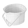 Green Plastic Bucket With 6.6 Inch Diameter 5.9 Inch Height And Black Handle