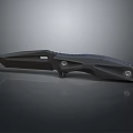 Modern Black Tactical Knife With Sharp Blade Textured Handle And Metal Construction 3d model