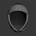 Ancient Medieval Weapon Armor Helmet Featuring Gray Brown Leather Stitching and Vintage Design