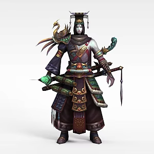 Buddha is a game character. 3d model