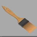 Practical Household Paintbrush Featuring Wooden Handle Metal Ferrule And Durable Natural Bristles
