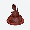 Advanced NEO 2050 Scientific Equipment With Dome Structure And Satellite Antennas