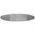 Round Stainless Steel Shower Head With Polished Surface And Multiple Spray Holes