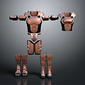 Character Creature Themed Armor Set Featuring Chest Shoulder And Leg Components 3d model