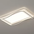 Modern Ceiling Lights with Various Shapes White Body and Black Frame for Home Decor 3d model