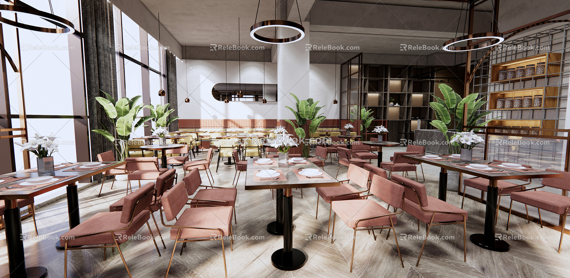 Modern Western Restaurant 3d model