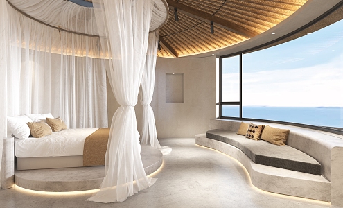 Quiet Sea View Room 3d model