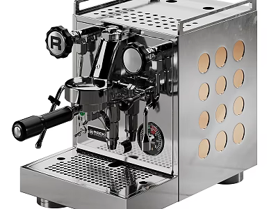 Modern Stainless Steel Coffee Machine As Functional Kitchen Appliance With Sleek Design 3d model