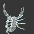 Detailed Scorpion Reptile Model With Large Pincers Segmented Body Yellow Brown Color And Multiple Legs