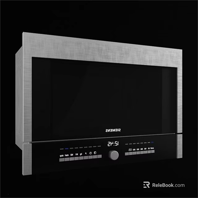 Sharp Stainless Steel Microwave Oven With Digital Display And Control Panel 3d model 