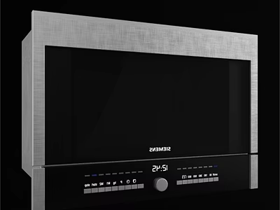 Sharp Stainless Steel Microwave Oven With Digital Display And Control Panel 3d model