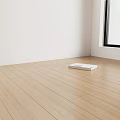Light Hardwood Floor In Bright Room With White Walls And Natural Light
