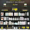 Drybar Beauty Retail Shelf Display With Perfume Cosmetics And Perfect Blowout Products Collection