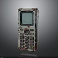 Vintage Electronic Device Mobile Phone With Worn Out Design Keypad Buttons And Screen