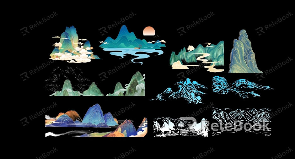 2D Landscape Silhouette model