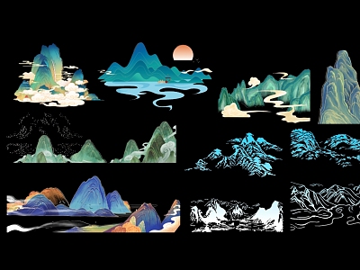 2D Landscape Silhouette model