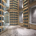 modern reading room 3d model