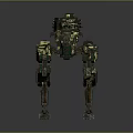Military Style Mechanical Character And Biomechanical Creature With Camouflage Four Legged Structure