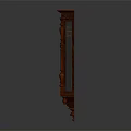 Classic Wooden Grandfather Clock With Carved Details And Glass Door Design