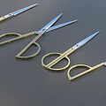 Medical Scissors With Metallic Handles And Precision Blades For Surgical Use