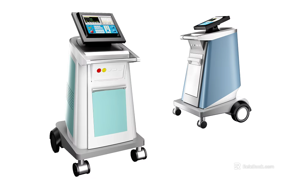 Advanced Mobile Medical Devices Featuring Digital Display Screens And Control Panels 3d model 