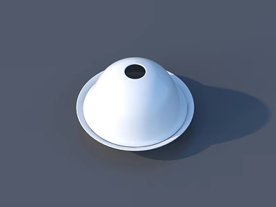 Villa Balcony Featuring White Dome Shaped Vent Cover With Central Hole Design 3d model