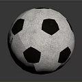 Classic Black And White Soccer Ball With Hexagonal Pattern And Textured Surface For Sports
