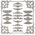 European-style Carved Line Carved Roman Column Plaster Line Corner Column 3d model