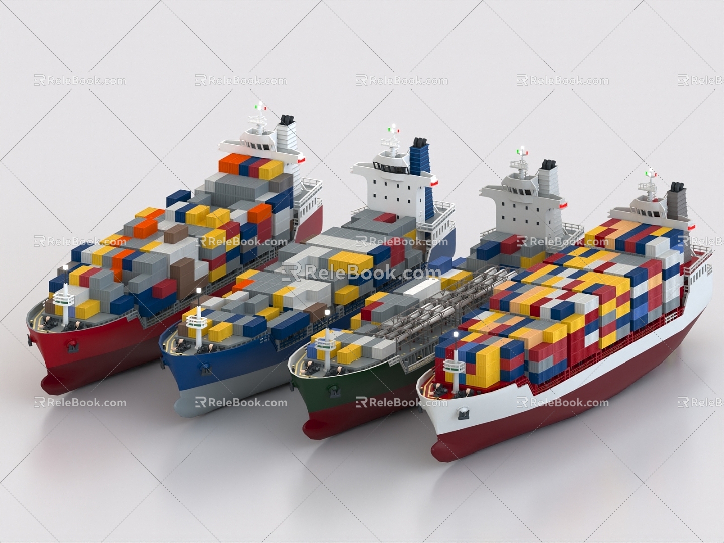 Container Ship Transport Ship Tanker Freighter Ship Cargo Ship Engineering Ship 3d model